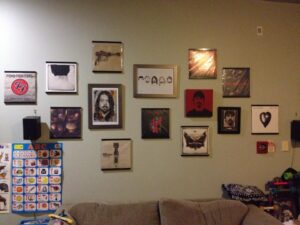 records on walls display